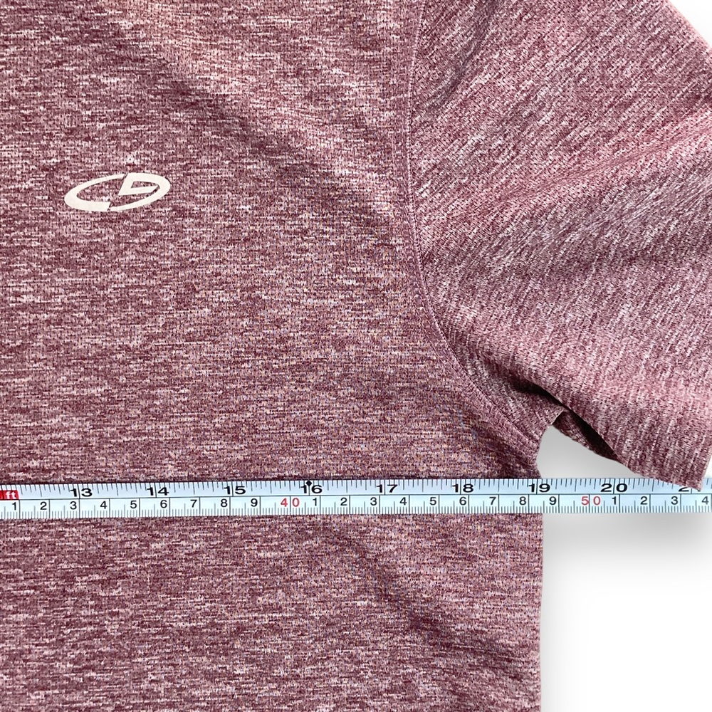 Champion T-Shirt Men's‎ Medium Duo Dry Maroon Red Wicking Short Sleeve Crew Neck - Picture 3 of 8